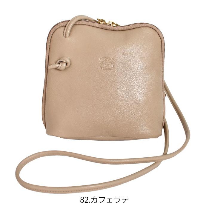 イルビゾンテ オールレザー ボックス スクエア ショルダーバッグ クロスボディ ☆人気【IL BISONTE】クロスボディバッグ ロゴ型押し カラー豊富
