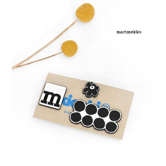 ピンバッチ マリメッコ (marimekko) kioski Pumpuli Set 1 3個セット