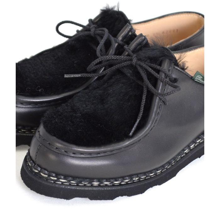 パラブーツ PARABOOT ミカエル ラパン レディース MICHAEL LAPIN NOIR 革靴 チロリアンシューズ ブラック レザー ラビットファー 130473｜topjimmy｜06