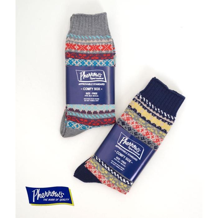 メンズ 靴下 フェローズ Pherrow S コンフィー ソックス ノルディック柄 19w Comfy Sox N メール便発送対応可能 Phe トップジミー ヤフー店 通販 Yahoo ショッピング
