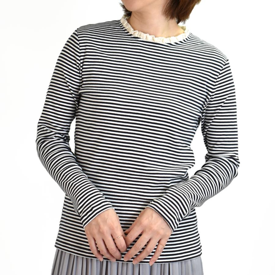 ポンデシャロン PONT DE CHALONS 長袖Tシャツ 日本製 トロワボーダー 