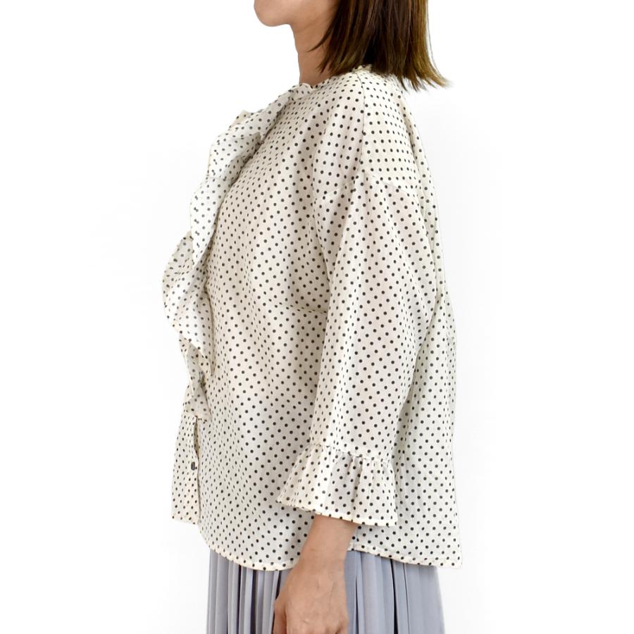 Yilon ドットフリルブラウス トップス Pont de Chalons ポンデシャロン PONT DE CHALONS ブラウス