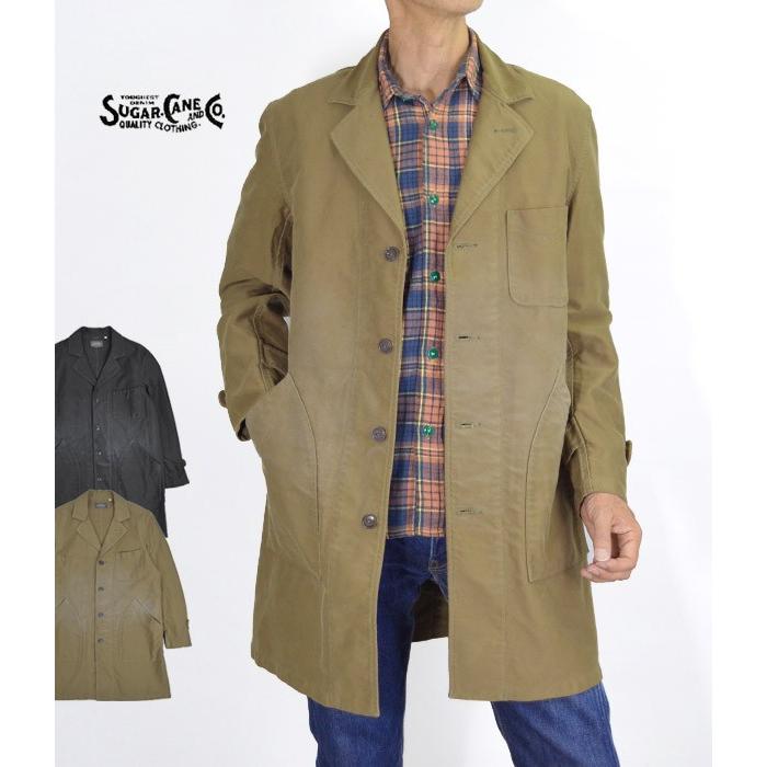 最安値挑戦 メンズ ロングコート シュガーケーン Sugarcane Moleskin French Work Coat アウター Sc 保証書付 Www Thaihealthcenter Org