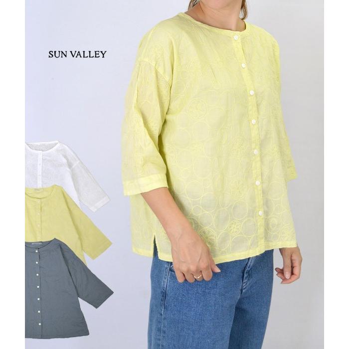30 Off セール レディース 七分袖ブラウス サンバレー Sun Valley 50ボイル 総柄刺繍 Cnブラウス 7分袖 コットン Sk メール便発送対応可能 Suv Sk トップジミー ヤフー店 通販 Yahoo ショッピング