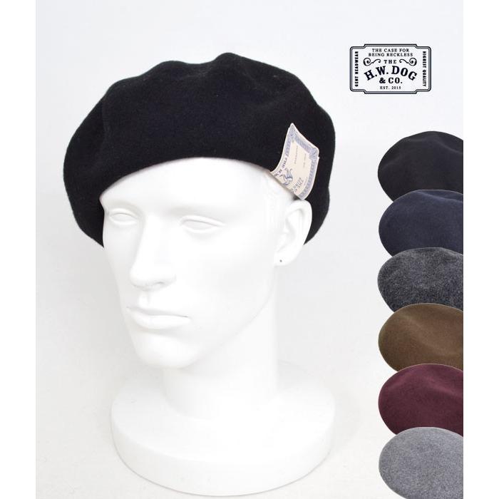 1287円 人気提案 THE H.W.DOGCO. ベレー帽 -- ウール ブラック メンズ