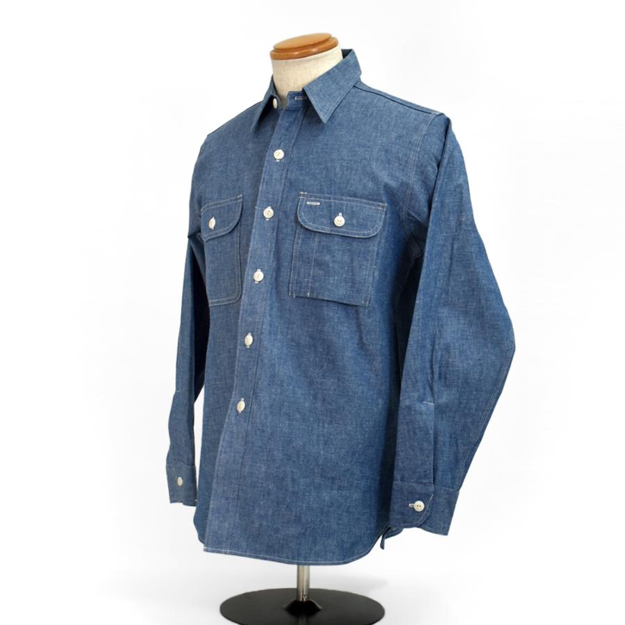 新品未使用★ウエアハウスLot.3048 BIG YANKシャンブレーシャツ44 WAREHOUSE（ウエアハウス） 長袖シャツ Lot 3048 BIG YANK TYPE