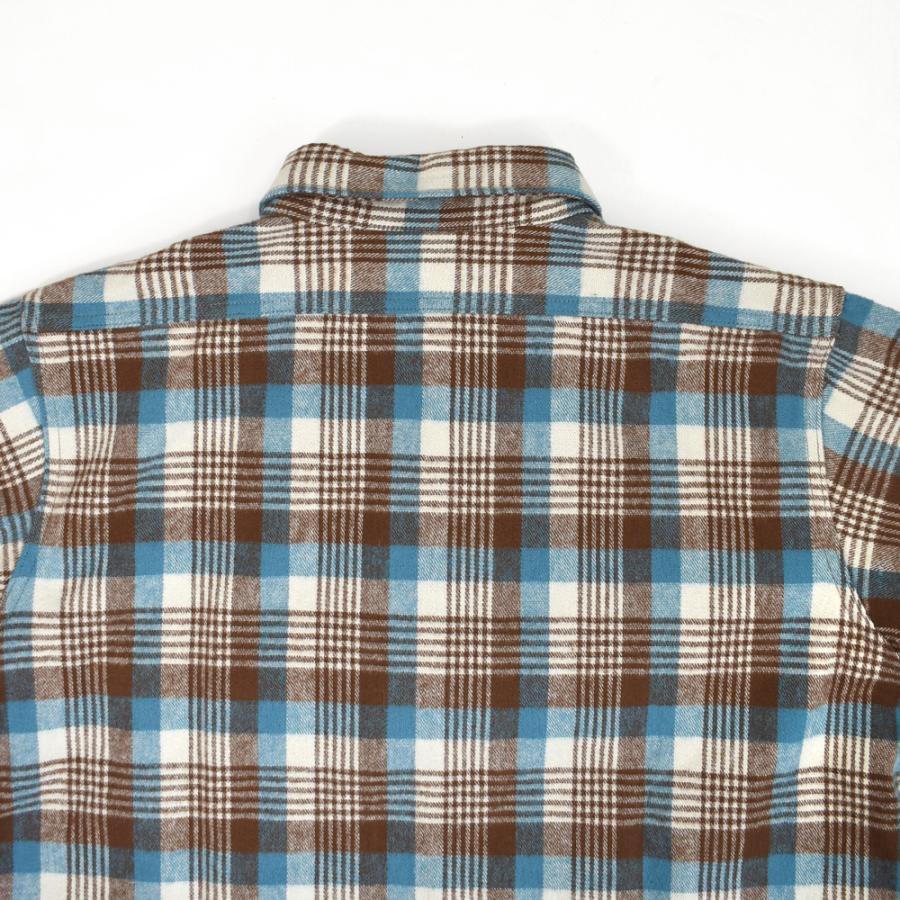 ウエアハウス WAREHOUSE ネルシャツ FLANNEL SHIRTS D柄 ブラウン【N/W】 長袖チェックネルシャツ 3104