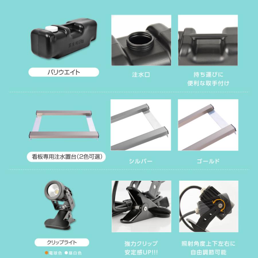 A型スタンド看板3点セット（A2サイズスタンド看板） グリップ式 A型
