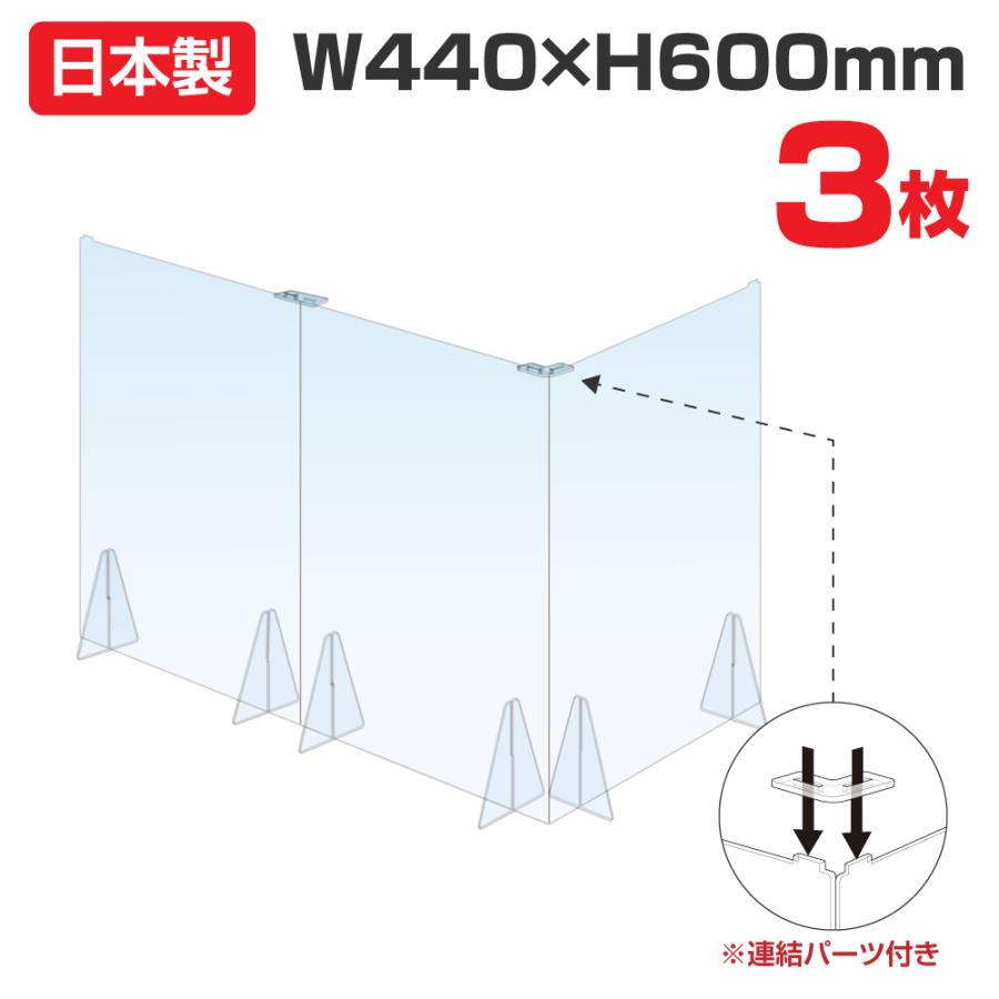贈り物 [複数連結可能][3枚セット][日本製]ジョイント式