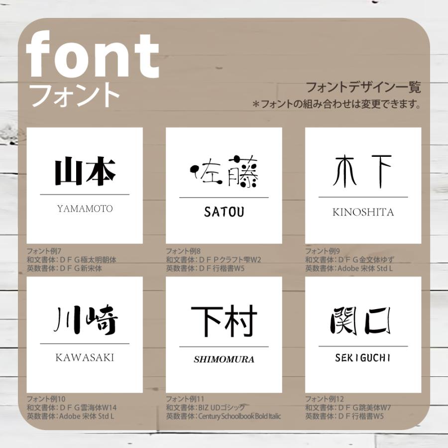 ■おすすめ商品アクリル表札 透明（クリア）色 　選べる4size 　表札　戸建 クステリア 新築祝い 玄関 屋外 クステリア 新築祝い 玄関 屋外　da2-w-bT｜topkanban｜04