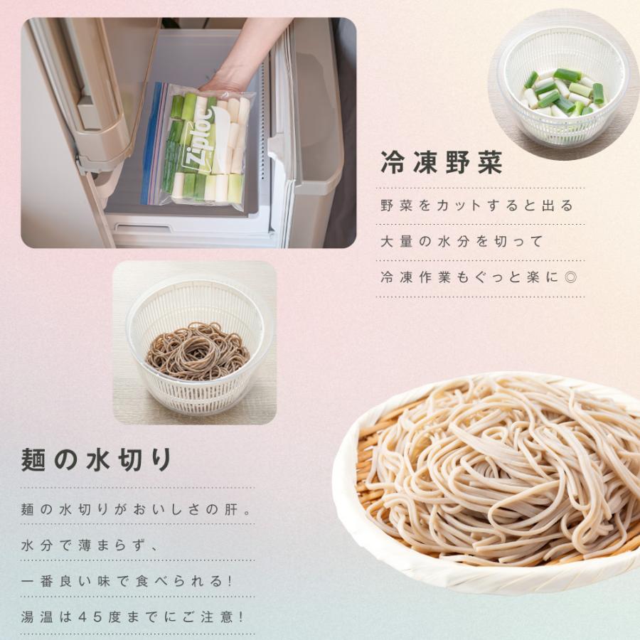 サラダスピナー 水切りボウル 3L 大容量 回転式 水切り 野菜水切り器