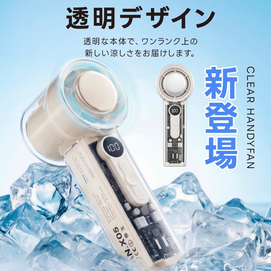ハンディファン 冷却プレート付き ハンディ 扇風機 超静音 100段階風量