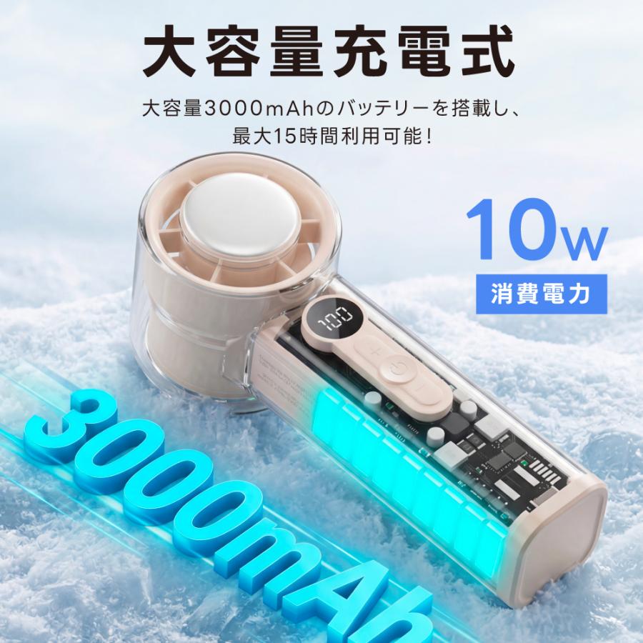 ハンディファン 冷却プレート付き ハンディ 扇風機 超静音 100段階風量