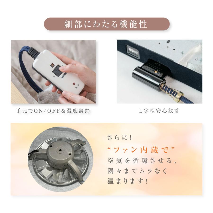 こたつ 2点セット 105x75cm 600W 速暖2秒！ ハロゲンヒーター 日本製