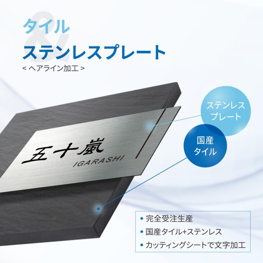 頂点デザイン [Topkanban] 国産タイル使用表札 戸建てデザインもあり