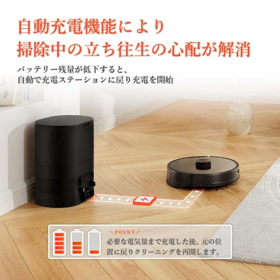 ロボット掃除機 3in1 自動掃除機 水拭き機能 自動ゴミ収集 高性能 衝突防止 落下防止 自動充電 薄型 掃除ロボット WiFi接続 hd ...