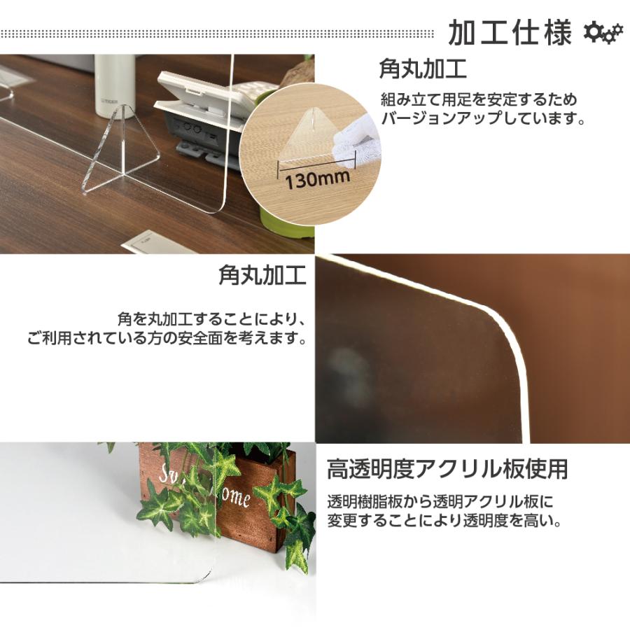 4枚セット 日本製造 透明アクリルパーテーション W450*H600mm 角丸加工 対面式スクリーン デスク用仕切り板 仕切り板 間仕切り  jap-r4560-4set :jap-r4560-4set:トップ看板 - 通販 - Yahoo!ショッピング