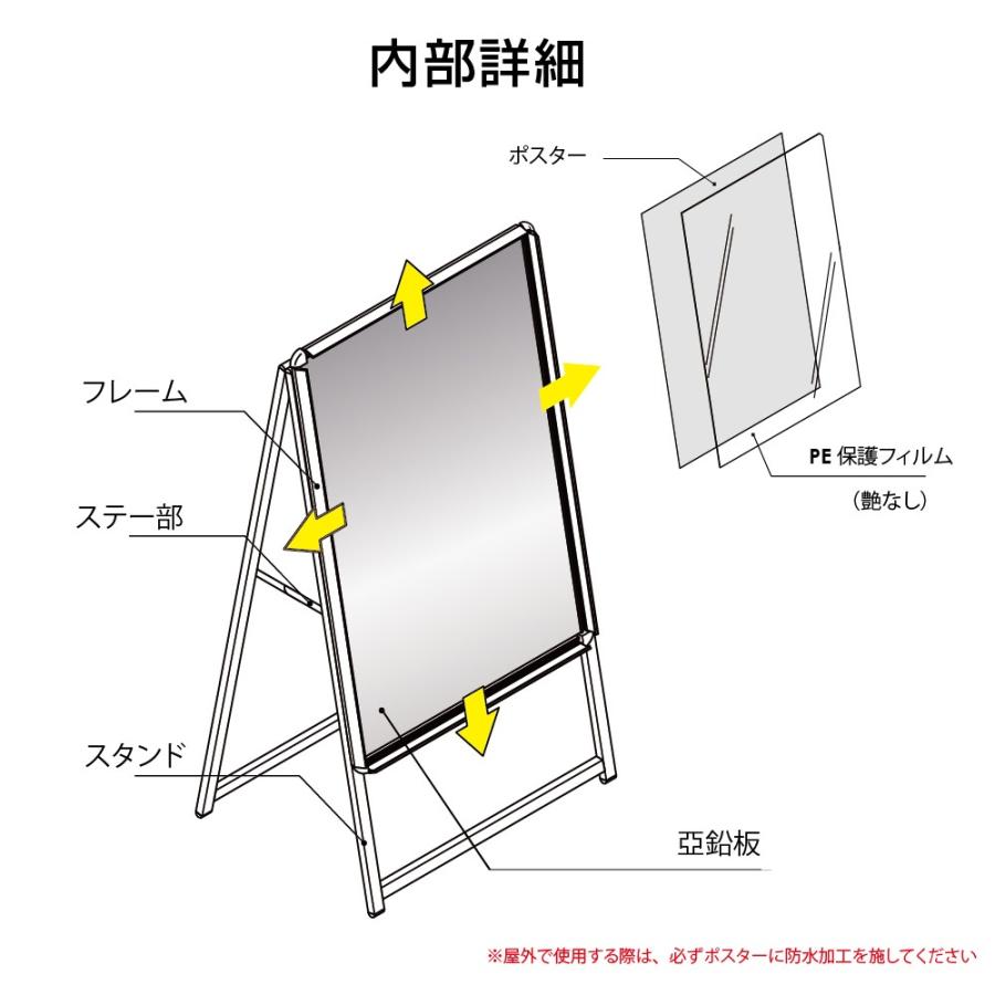 立て看板　スタンド看板　店舗用看板　ポスターパネル　293B Amazon.co.jp: 立て看板 パネルスタンド 看板 スタンド ポスター