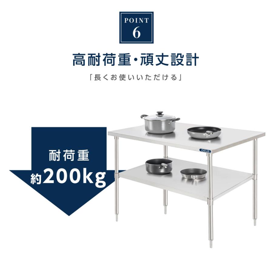 日本製造 ステンレス製 業務用 W120×H80×D60cm 置棚 作業台棚