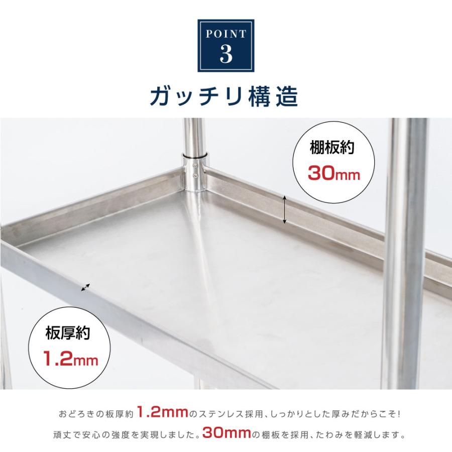 日本製 ステンレス 作業台 キャスター付き 調理台 W1500mm×H800×D600mm