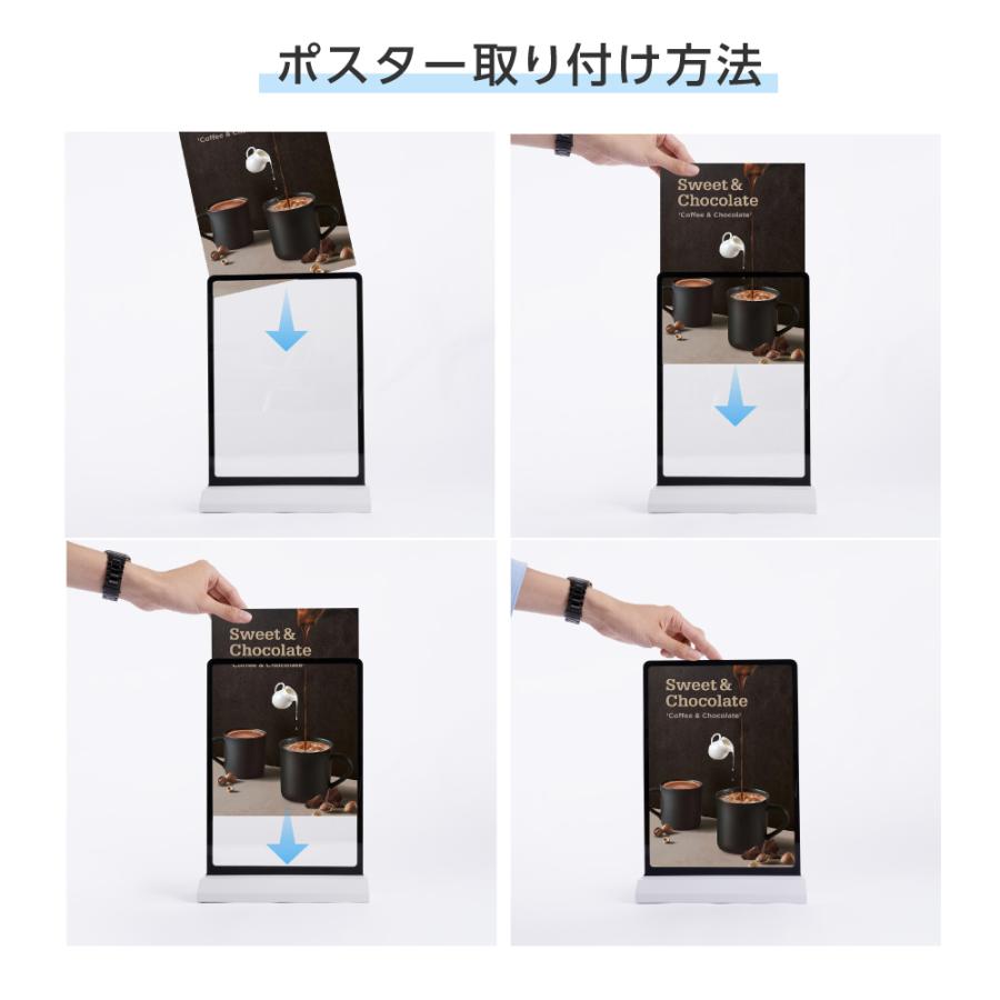 2set ledライトパネル LEDポスターパネル A4 薄型 充電式 ライトパネル