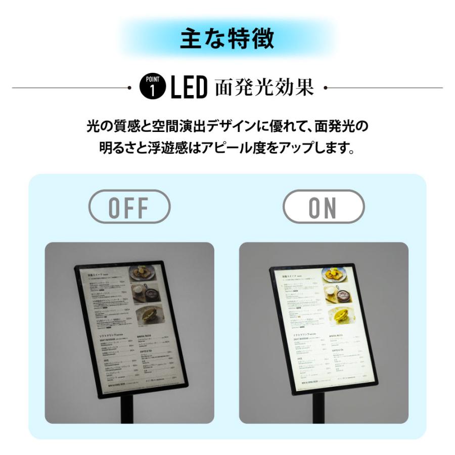 LEDライトパネルスタンド イージーライトパネルスタンド A4 ライト 