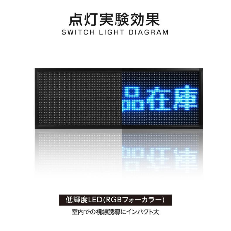 頂点デザイン LED電光掲示板 横縦両用 室外防水仕様 W100×H370mm