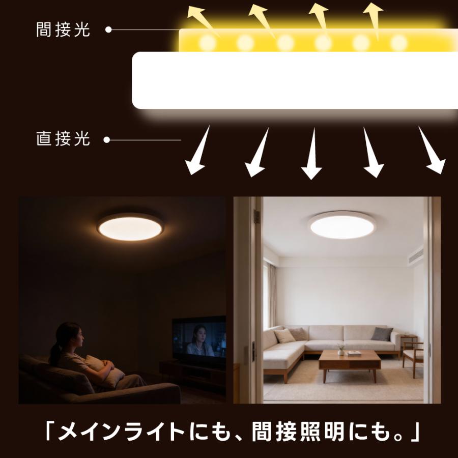 頂点デザイン シーリングライト 間接光照明 10畳 8畳 常夜灯モード 調