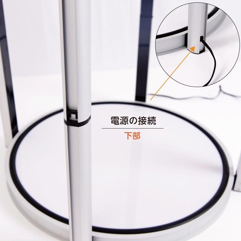 頂点デザイン LEDタワーショーケース W500×H2060mm シルバー 頂点デザイン LEDタワーショーケース W500×H2060mm シルバー