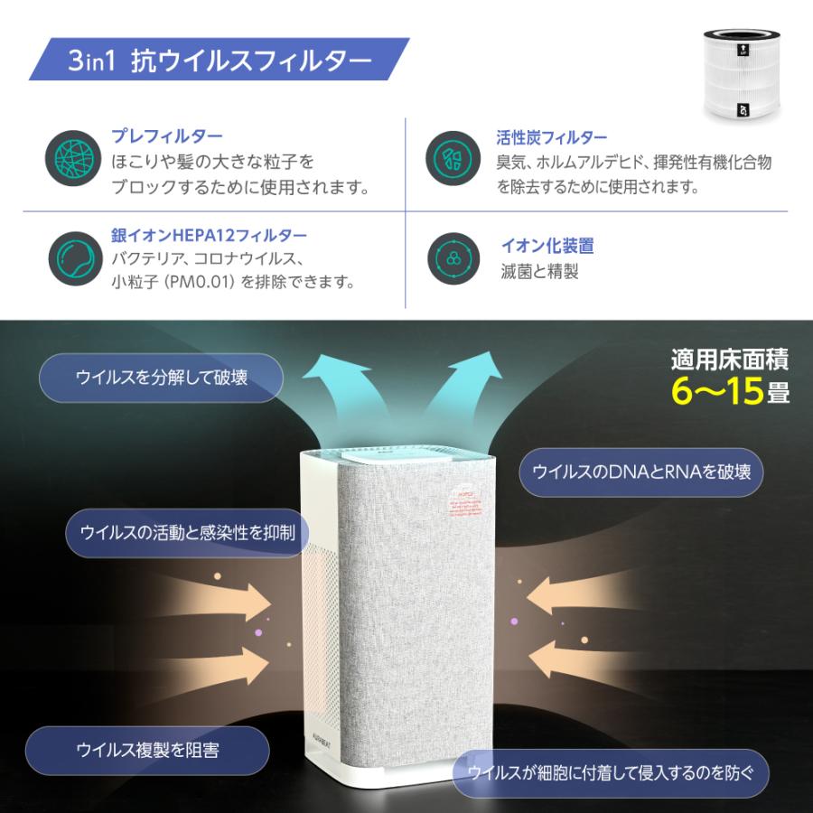 頂点デザイン 空気清浄機 日本初AG+銀イオンプラズマ 空気洗浄器 銀