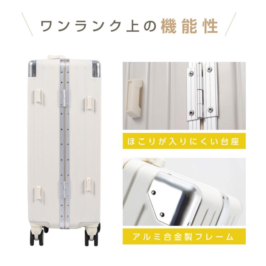 スーツケース フレームタイプ USBポート付き キャリーケース Mサイズ 5