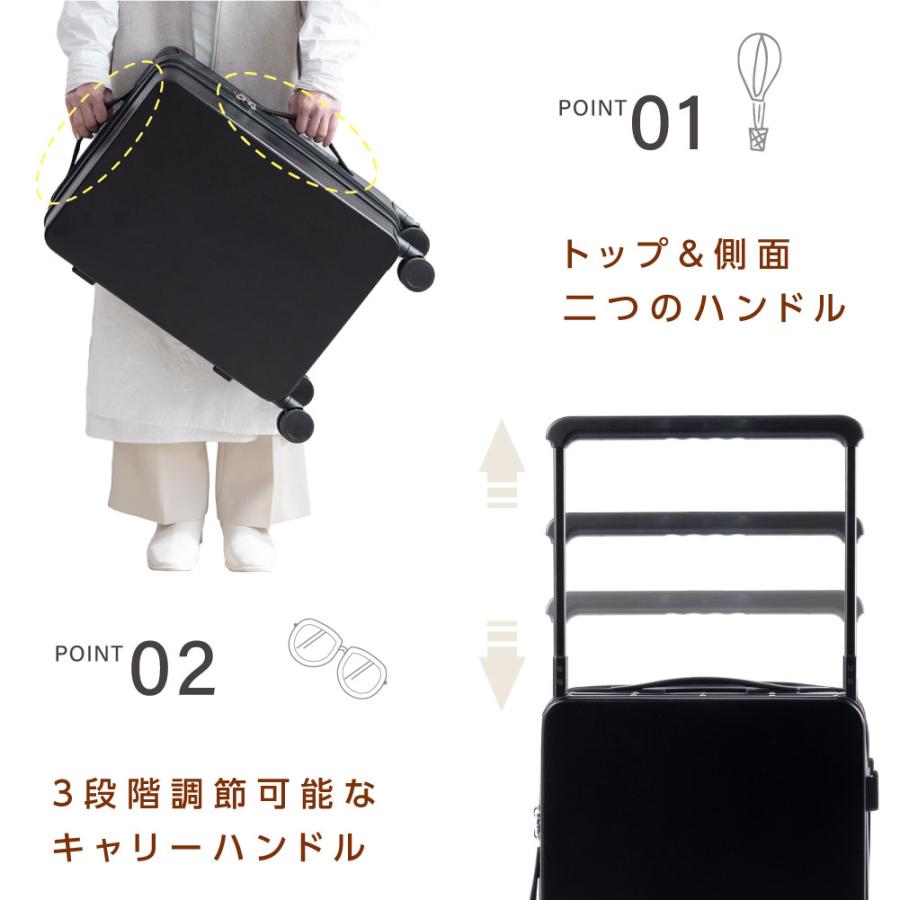 アルミニウム製 旅行カバン USBポート付き スーツケース USBポート付き ワイドハンドル キャリーケース