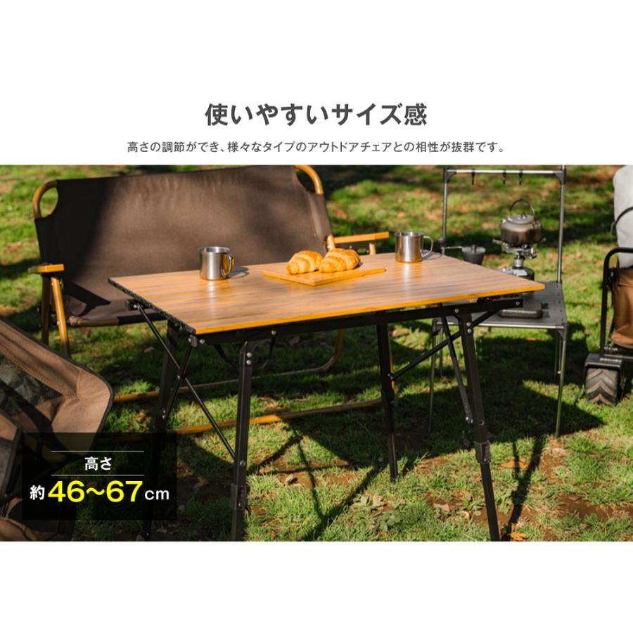 キャンプテーブル 【期間限定500円OFF】 ロールテーブル 折りたたみ 