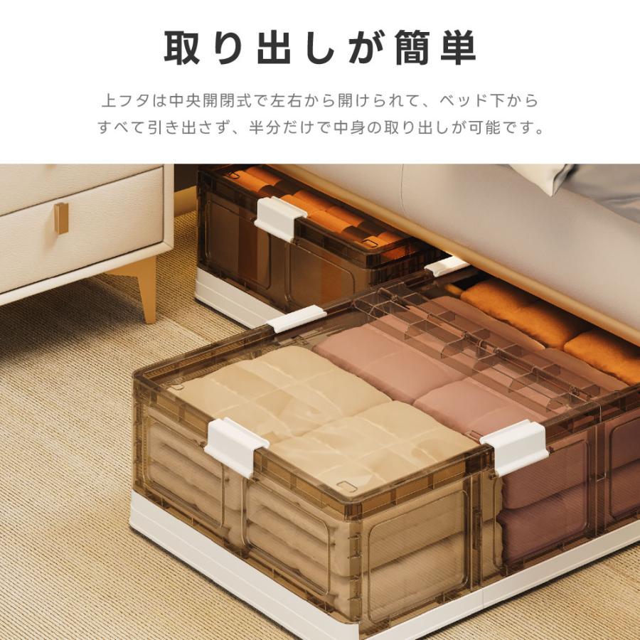 収納ボックス ベッド下ストレージコンテナ 折畳み キャスター付き 収納
