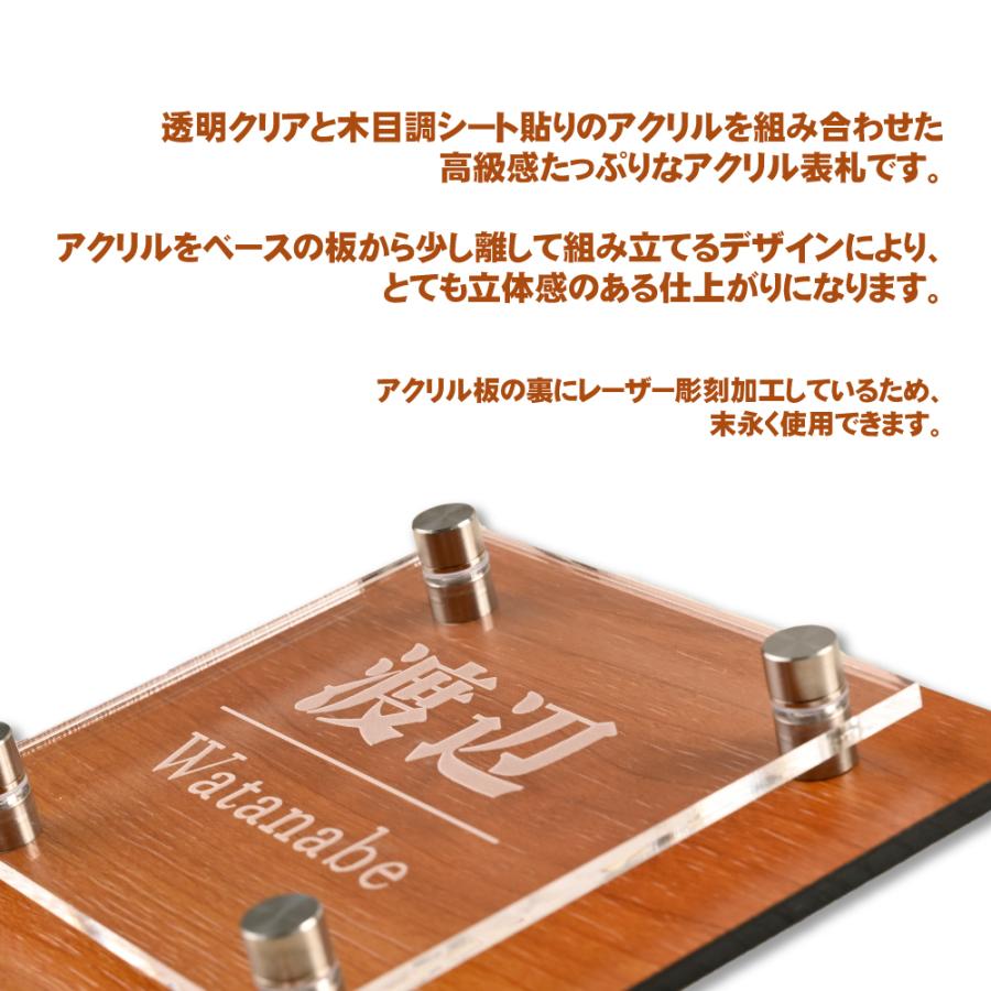 高い素材 おすすめ商品amp 送料無料 表札 アクリル製 100size クリア色 貼るだけ 簡単 3m強力テープ付き マンション アパート 賃貸 戸建て Wg 1375 100t Discoversvg Com