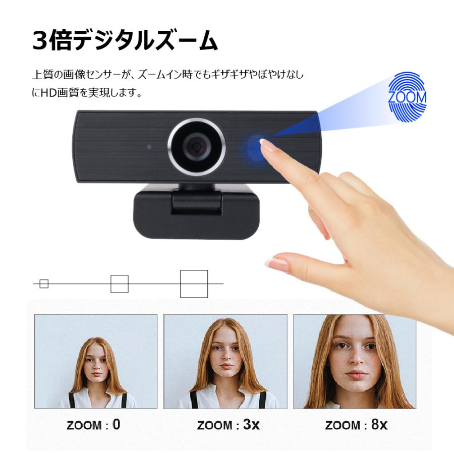 4Kウェブカメラ HD3840P 60fps 800万画素 90°広角 ワイドサイズ対応