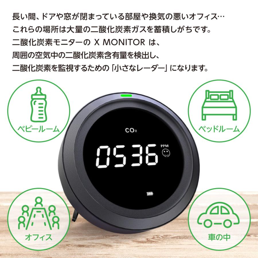 あすつく Co2濃度測定器 コロナ対策 Co2センサー 空気汚染測定器 二酸化炭素濃度計 Co2測定器 Co2濃度センサー Co2モニター Xmonitor R1 Xmonitor R1 トップ看板 通販 Yahoo ショッピング