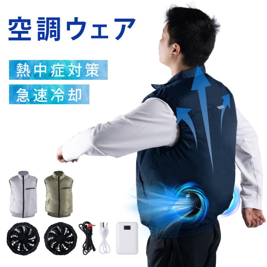 （最終値下げ）空調服バッテリー3つセット 楽天市場】空調服® 3点セット フルセット 遮熱ベスト ファン付き