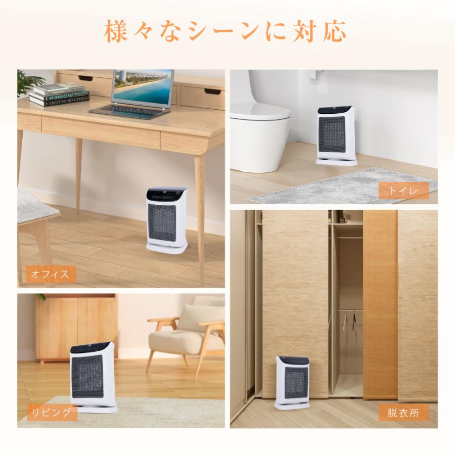 セラミックヒーター 電気ストーブ 小型 1200W セラミックファン