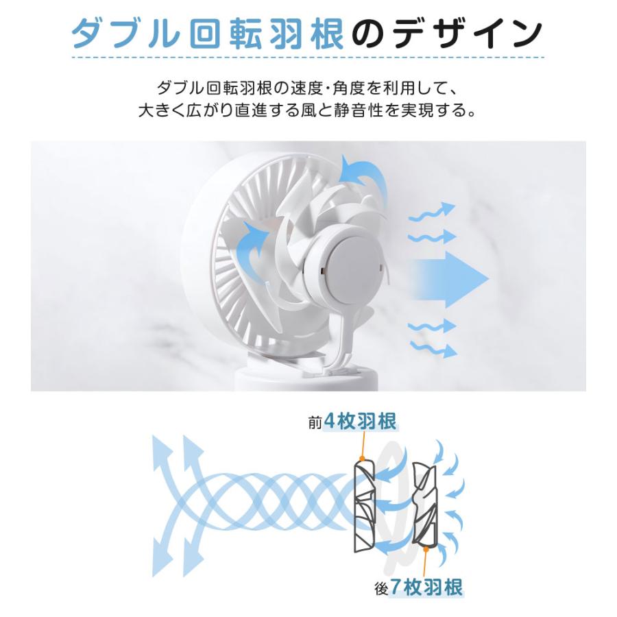 卓上扇風機 ホワイト 風量調整可能 卓上扇風機 風量調整 usb給電 コンパクト 静音 ミニ扇風機