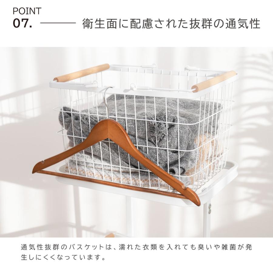 多機能汚れた衣類収納バスケット 洗濯かご2 ランドリーバスケット キャスター付き 2段 収納ラック 洗濯かご