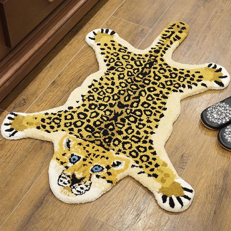 アニマルラグ　約90×60cm　ヒョウ　ARG-AN11 | 