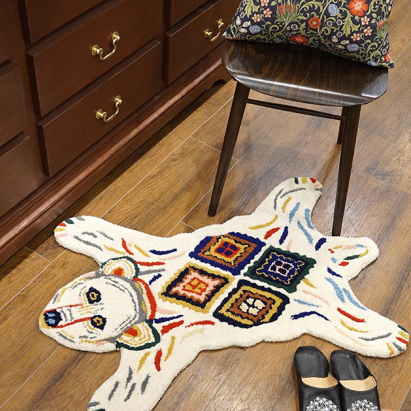 アニマルラグ　約90×60cm　クマカラフル　ARG-AN17 |  | 05