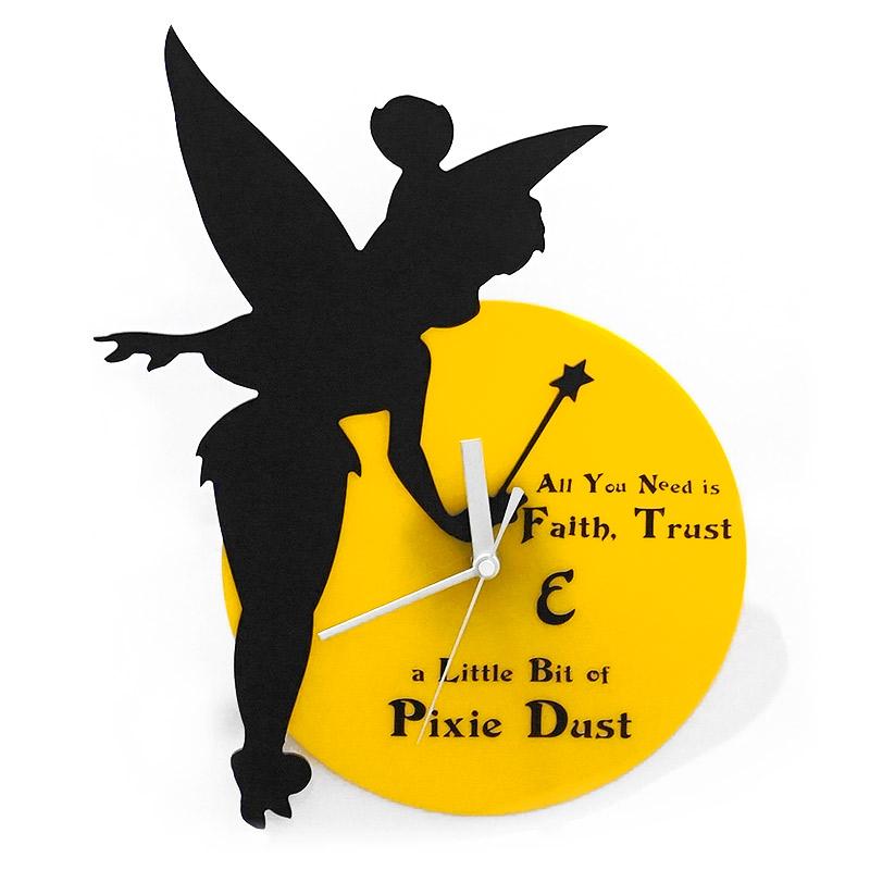 キプロス製　ピーターパン「静音」掛時計　ティンカーベル　BB-CLOCK-TBELL | 