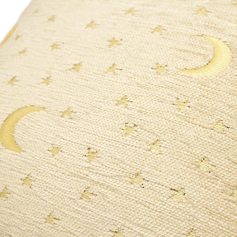 トルコ製　シェニールクッションカバー　CC-AY3CR　月と星/クリーム（40〜45cm角対応サイズ） |  | 01