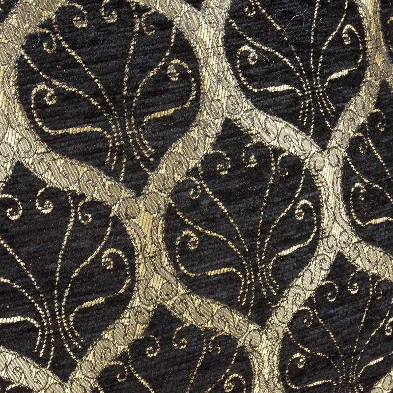 トルコ製 シェニールクッションカバー CC-PKBK ピーコック柄/ブラック 40×40cm~45×45cm対応サイズ |  | 01