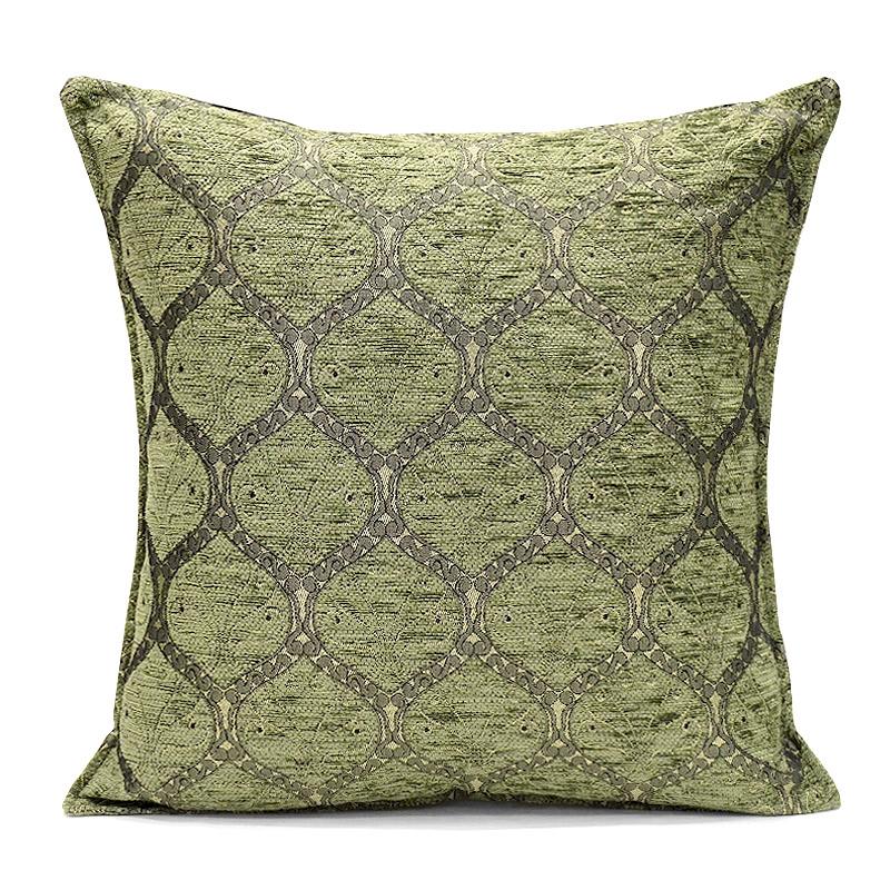 トルコ製　シェニールクッションカバー　CC-PKGR　ピーコック柄/グリーン（40〜45cm角対応サイズ） | 