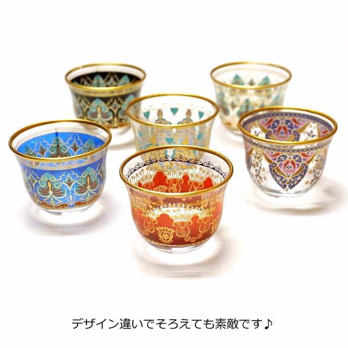 トルコ製ガラスのおちょこ アラビアコーヒーカップ Ck 243 アラベスク ターコイズｘピンク １客 Ck 243 輸入雑貨 トプカプ 通販 Yahoo ショッピング