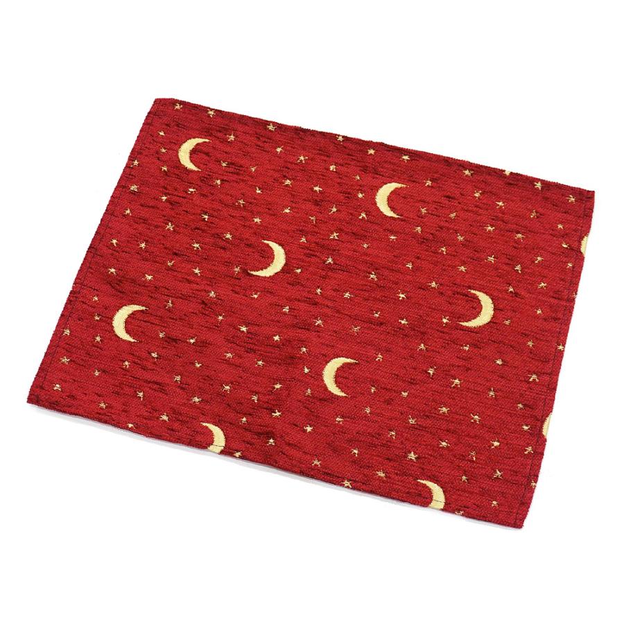 【メール便ＯＫ】トルコ製 シェニール ランチョンマット CL-AY3RD 月と星/レッド | 