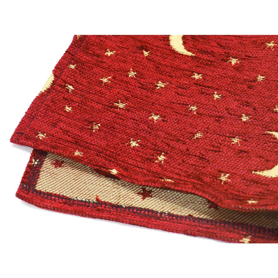 【メール便ＯＫ】トルコ製 シェニール ランチョンマット CL-AY3RD 月と星/レッド |  | 01